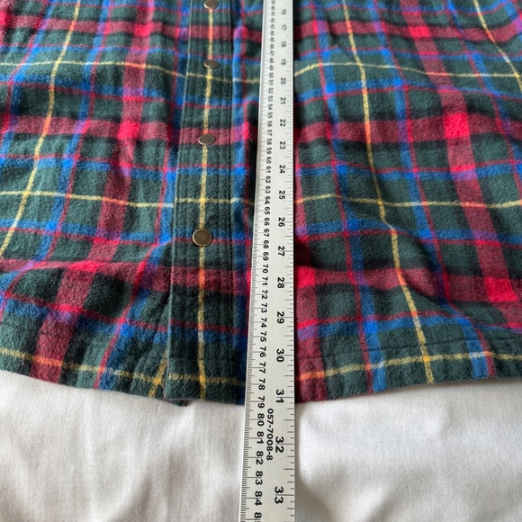 L. L. Bean Men's Slightly Fitted Scotch Plaid Flannel Snap Up Hooded Shirt XXL - Picture 14 of 16